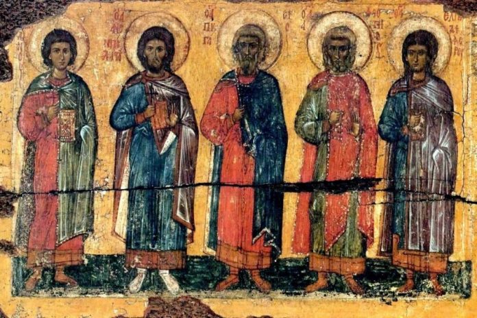 День пам'яті святих мучеників Ахиндина, Пигасія, Афтонія, Єлпидифора та Анемподиста