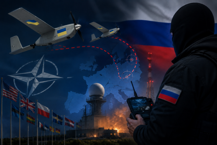 Росія планує дестабілізуючі дії проти НАТО за допомогою українських дронів